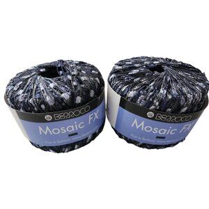 Berroco Mosaic FX Ribbon 2 Yarns #4674 Blues Italy